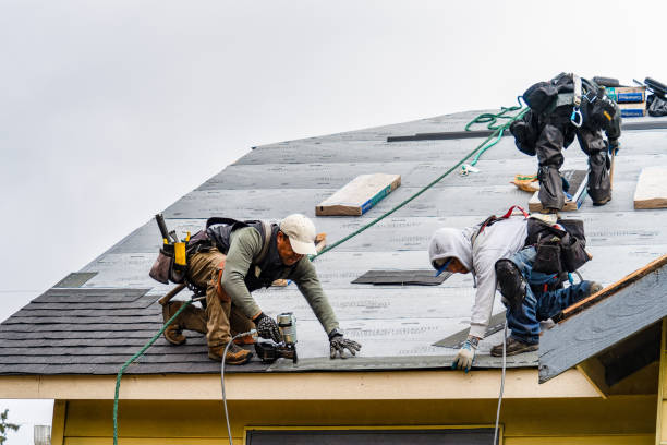 Professional Gutter Installation technician working in Ridgecrest, CA